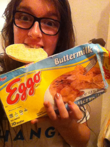 Junior eats whole box of frozen waffles