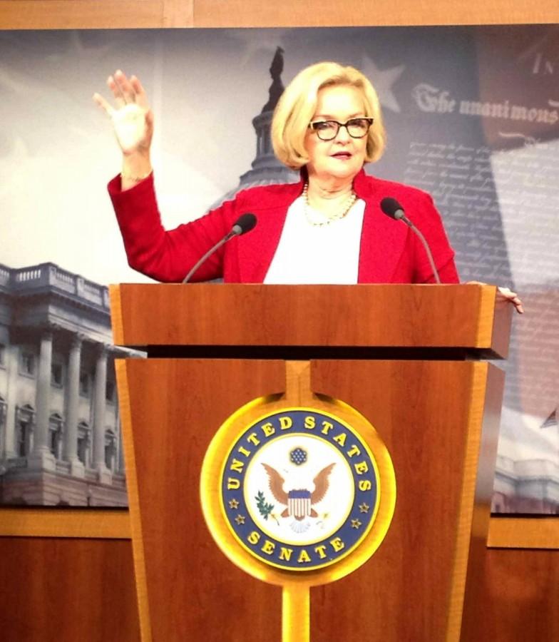 Sen.+Claire+McCaskill+%28D-MO%29+speaks+on+Wednesday%2C+July+9%2C+2014%2C+in+Washington%2C+D.C.%2C+about+a+survey+she+conducted+of+colleges+and+universities+and+how+they+handle+sexual+assault+cases.+%28Renee+Schoof%2FMCT%29