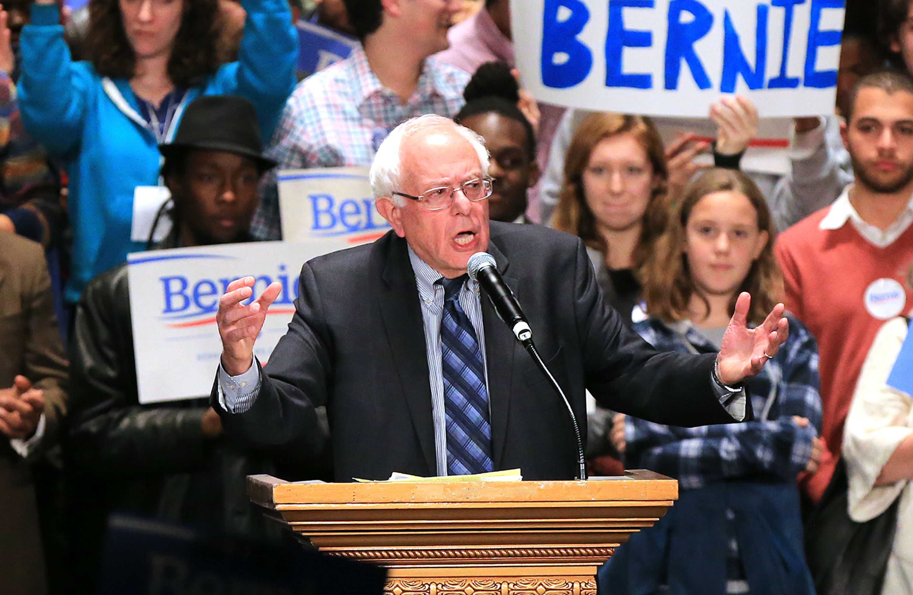 Presidential candidate Bernie Sanders recently traveled to Cleveland and held a rally, like this one in Atlanta, at Cleveland State's Wolstein Center.
