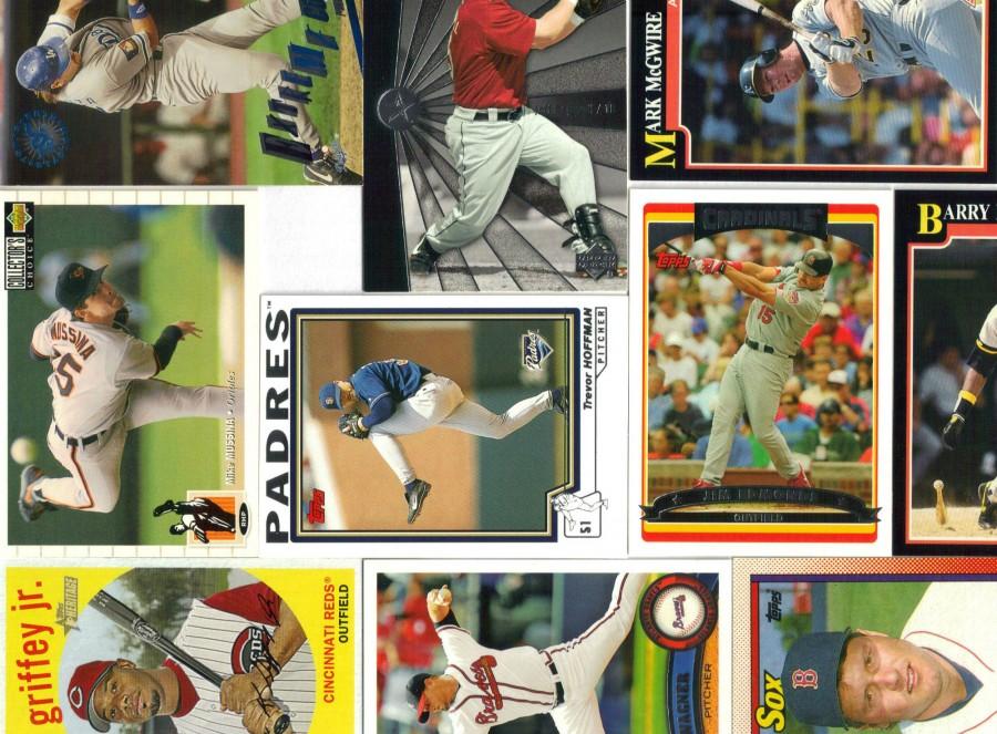 This collage depicts the baseball cards of some of the potential 2016 Hall of Fame inductees.