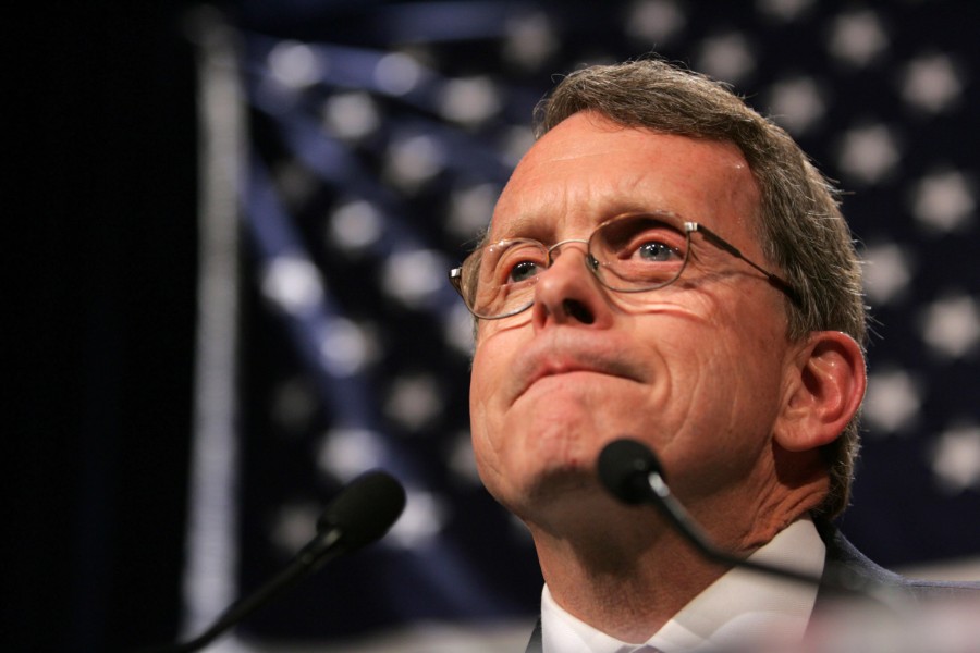 Sen. Mike DeWine (R-Ohio) concedes defeat in his re-election attempt for Senator in 2006. DeWine has since been elected to the position of Attorney General for the state of Ohio.  (David Foster/Akron Beacon Journal/MCT)