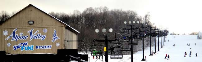 Local slopes like Alpine Valley Ski resort have business boost with each snowfall. 