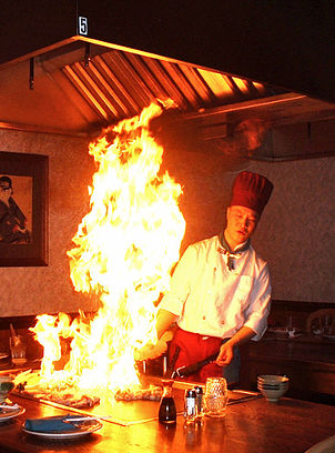 A Hibachi chef cooking up a meal. Photo from Hibachi website.