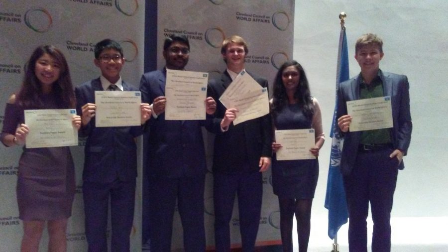 Winners from left to right are: May Xiao, Ricky Wu, Arvind Sompalle, Thomas Grieshammer, Surya Gopal, and Tomas Padegimas