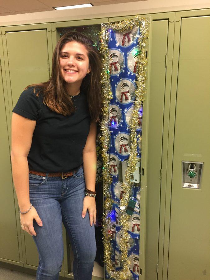 Vladis Alimova decorates her locker every year to look Christmas-y.
