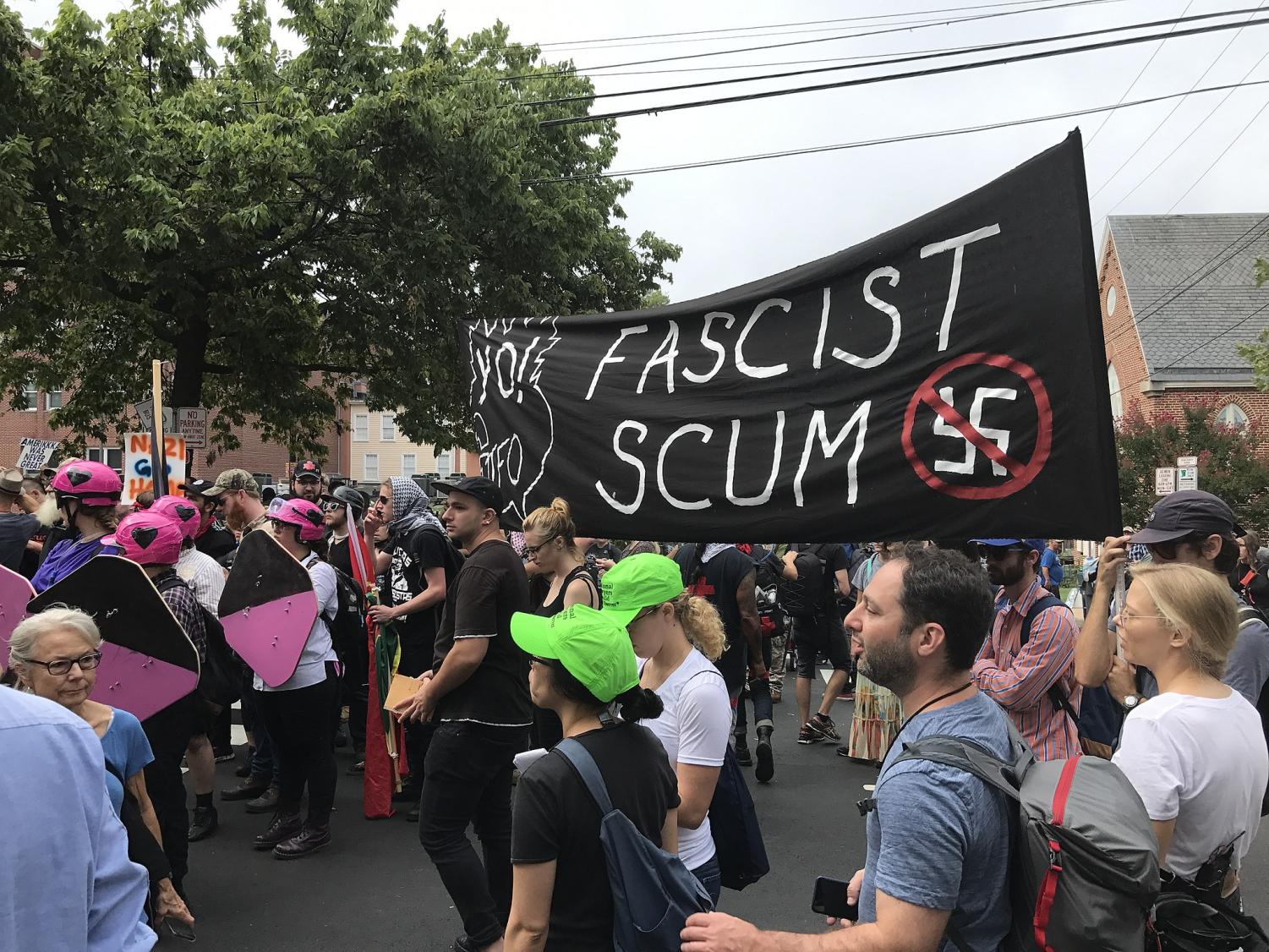 The extreme right-winged protesters bring out plenty of outspoken counter-protesters.