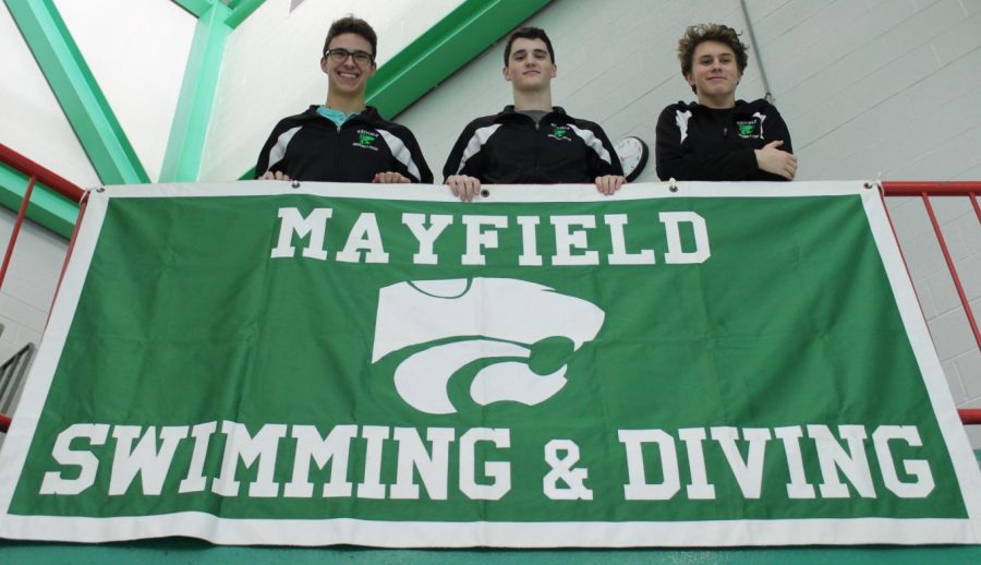 Kevin Morgan, Jack Milroy, and Jordan Kabb are three senior leaders on the swim team this year. All three attended Media Day on Friday, Nov. 2.