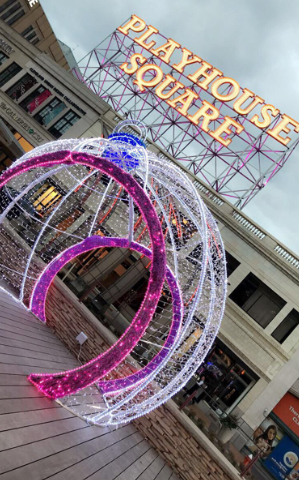 Playhouse Square where the Wellendorf family enjoys plays during the Christmas season