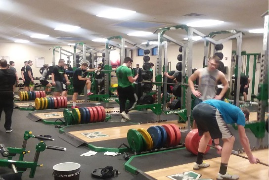 Players in the middle of an early morning workout
