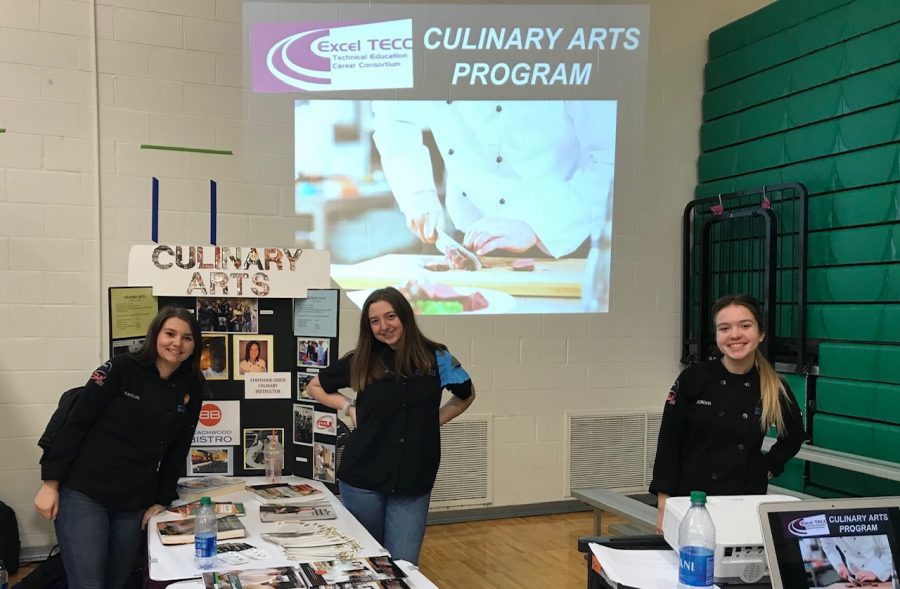 Students in the Culinary Arts program presented to sophomores at Opportunity Day in December.  