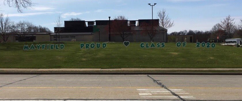 With traditional senior events being cancelled this year, the community has placed yard signs as a tribute to the Class of 2020.  On May 16, yard signs will be placed at each graduating seniors home as well.  