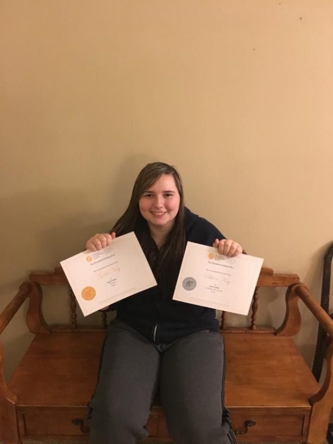 Sarah Carlile celebrates the new year with two Scholastics writing awards.  The Scholastics contest is sponsored by The Alliance for Young Artists & Writers