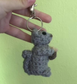 A squirrel keychain is Katie Cohens personal favorite of all the keychains she’s made so far.