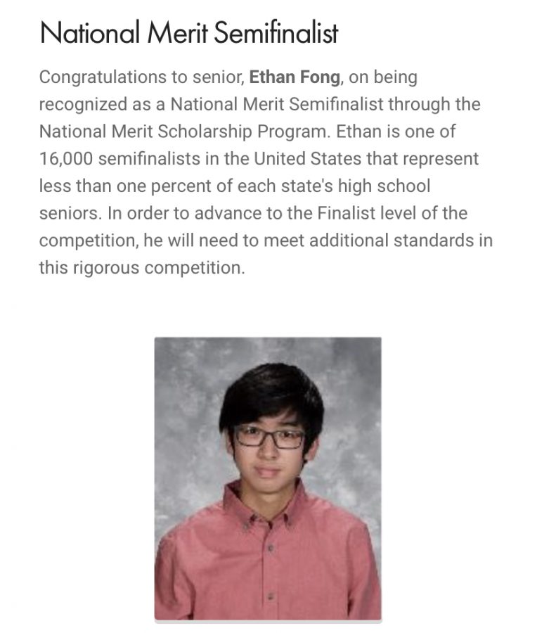 Mr.+Legans+weekly+newsletter+recognizes+Ethan+Fongs+accomplishment.++Bill+Selent+has+taught+Fong+the+last+two+years+and+sees+a+promising+future+for+Fong.++Selent+said%2C+Overall%2C+I+hope+he+just+achieves+happiness.