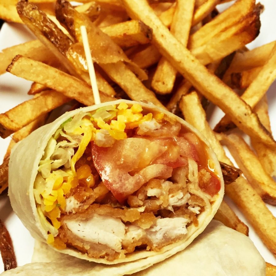 The Buffalo Crunch Wrap is one of many favorites on the menu at Paninis.