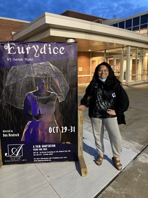 Senior Angie Ball has been promoting the upcoming production of "Eurydice," which debuts on Vimeo on Oct. 30.  The Academy for the Performing Arts is part of the Excel TECC program and is located on E. Washington Street in Chagrin Falls.