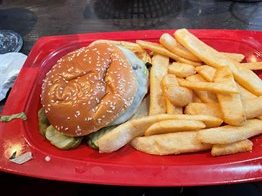 Keep It Simple cheeseburger with french fries