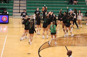 With Rosella Glodkowski as their head coach, the varsity team celebrates its first playoff win against Euclid this fall. Now that the team is looking for a new head coach, senior Maya Webb said, The entire program will change, not in a bad or good way, but a new coach means a new coaching style.” 