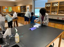 Because of the 90-minute block, students in AP Environmental Science have a longer period to complete labs.