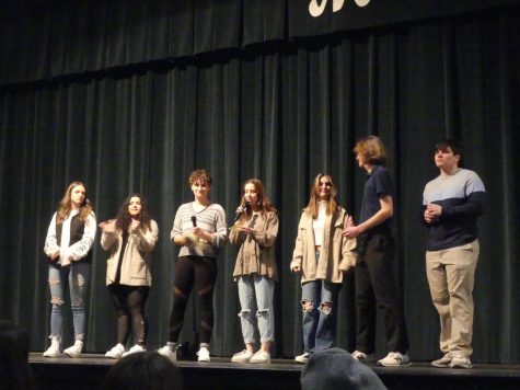 The senior class officers directed and hosted this years talent show.